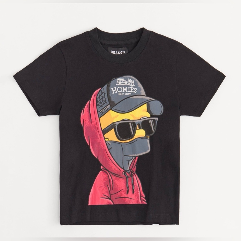 Reason “Homies” Black Graphic Tee- NWT